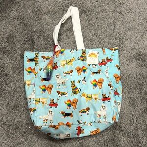C&C California Colorful Dog Print Tote
